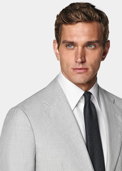 Costume Havana coupe Tailored gris clair