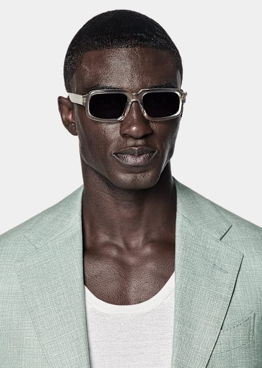 Light Green Tailored Fit Havana Suit