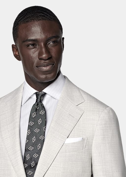 Light Grey Tailored Fit Havana Suit