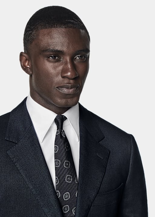 Navy Tailored Fit Milano Suit