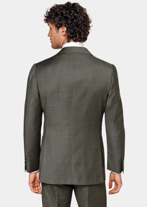 Dark Green Three-Piece Tailored Fit Havana Suit
