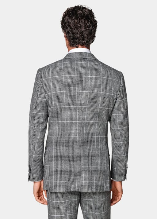 Mid Grey Checked Tailored Fit Milano Suit