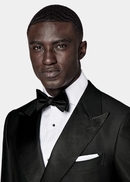 Classic black tuxedo top