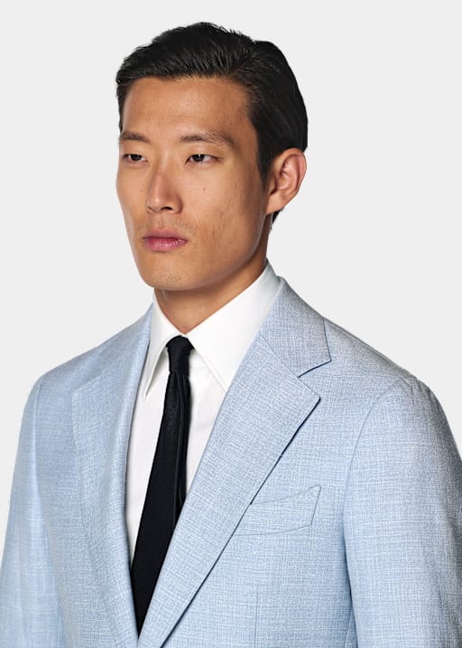 Costume Havana coupe Tailored bleu clair
