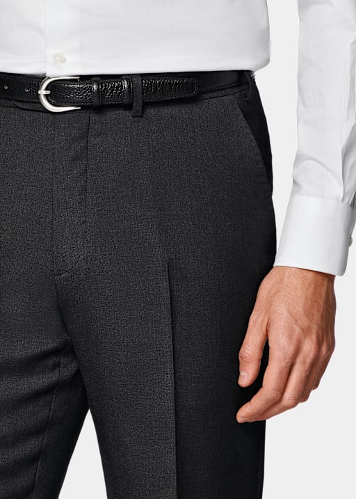 Dark Grey Perennial Slim Leg Straight Suit Trousers