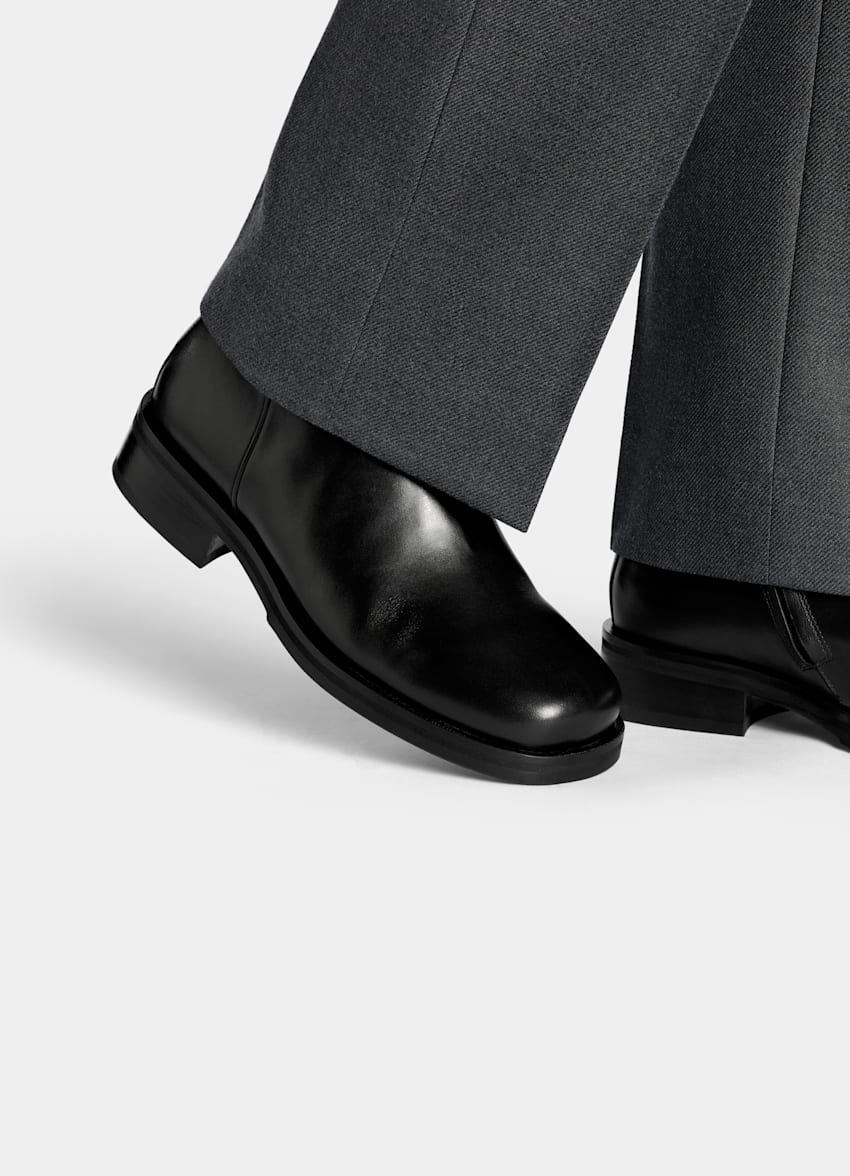 SUITSUPPLY Leather Black Boot