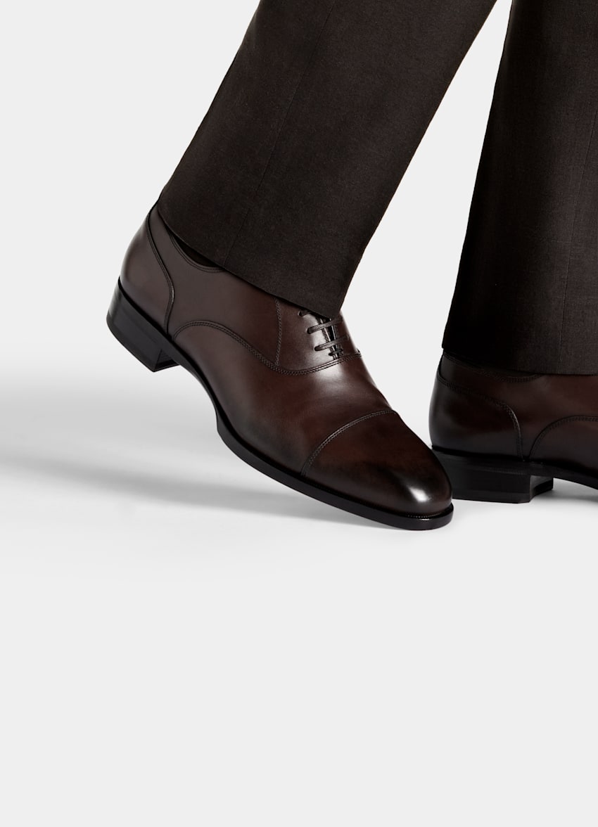 SUITSUPPLY Leather Dark Brown Oxford