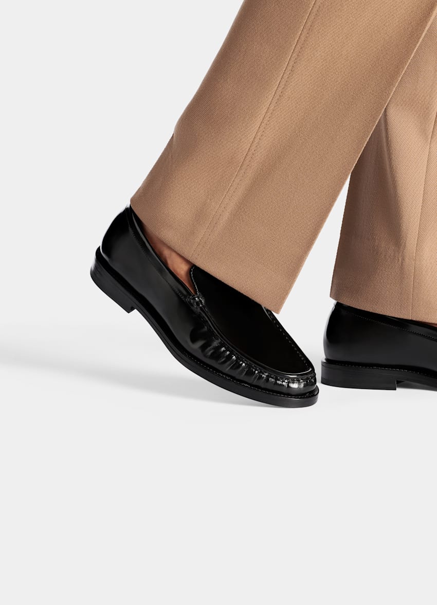 SUITSUPPLY Cuir de veau Mocassins noirs