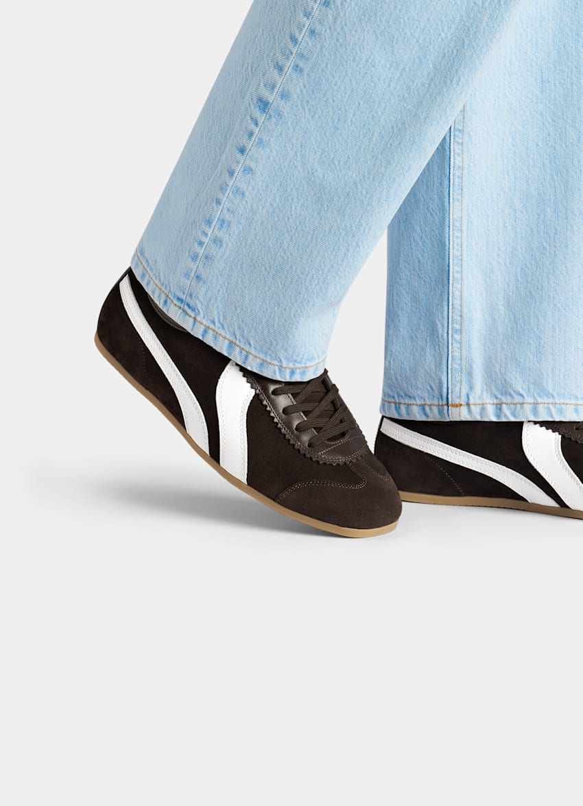 SUITSUPPLY Suede Dark Brown Sneaker