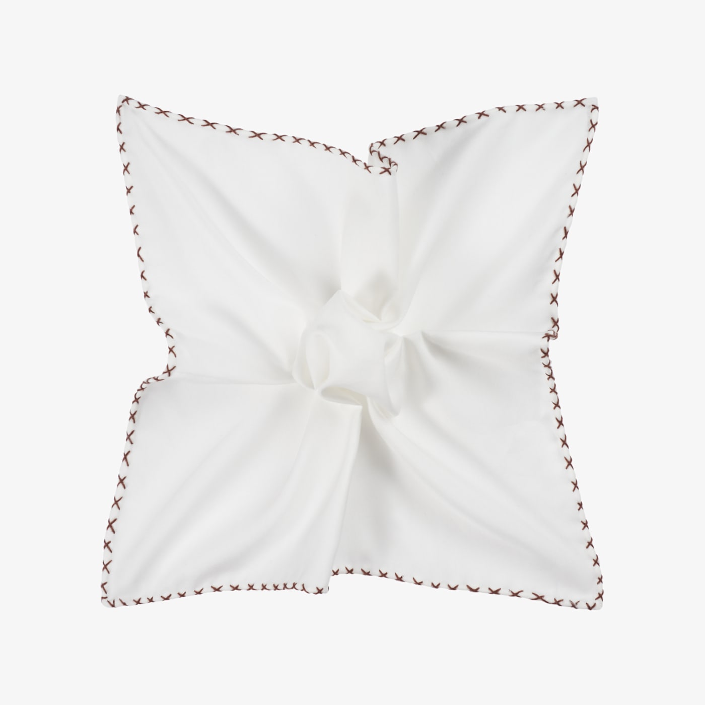 Suitsupply White Stitch Edge Pocket Square