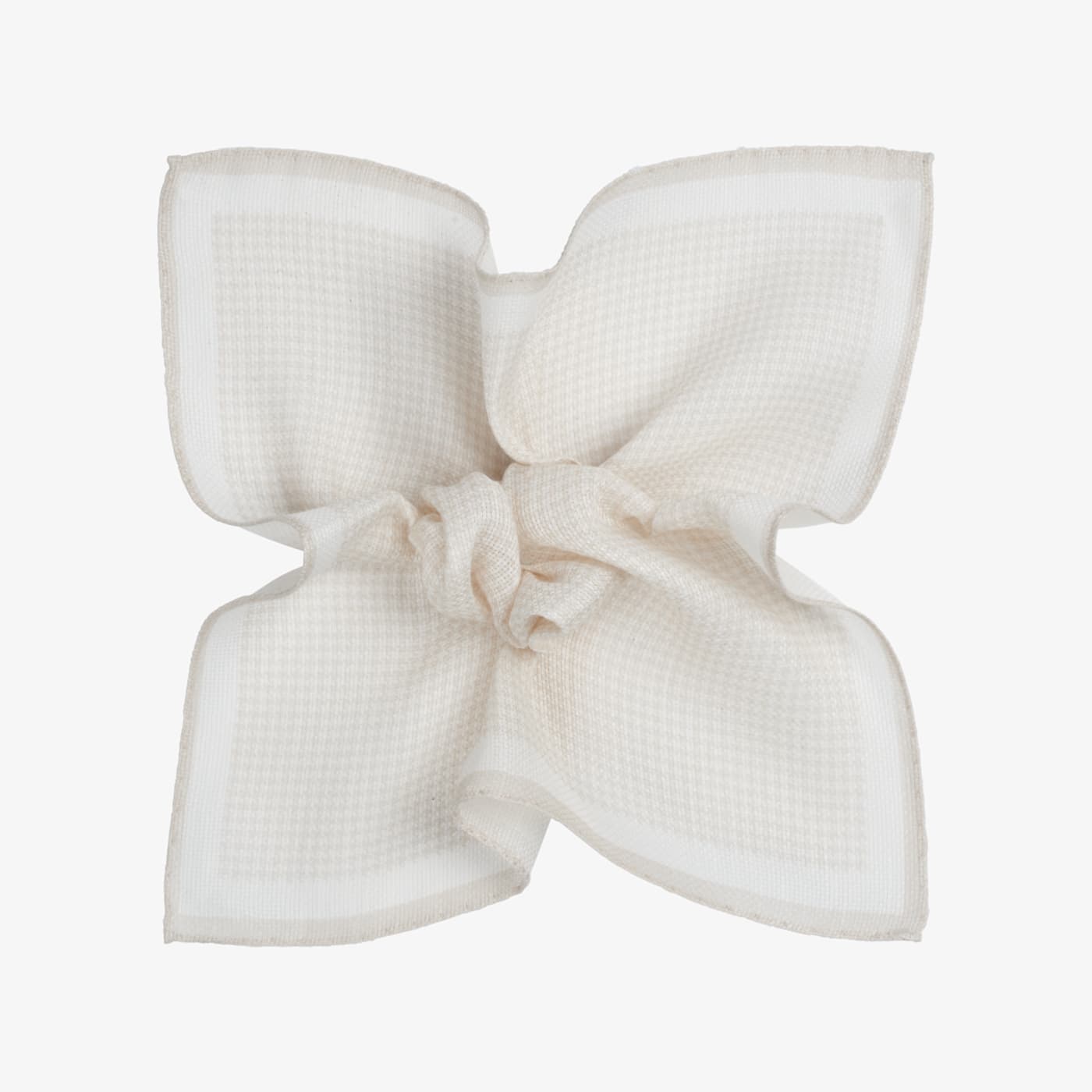 Suitsupply Light Brown Houndstooth Pocket Square