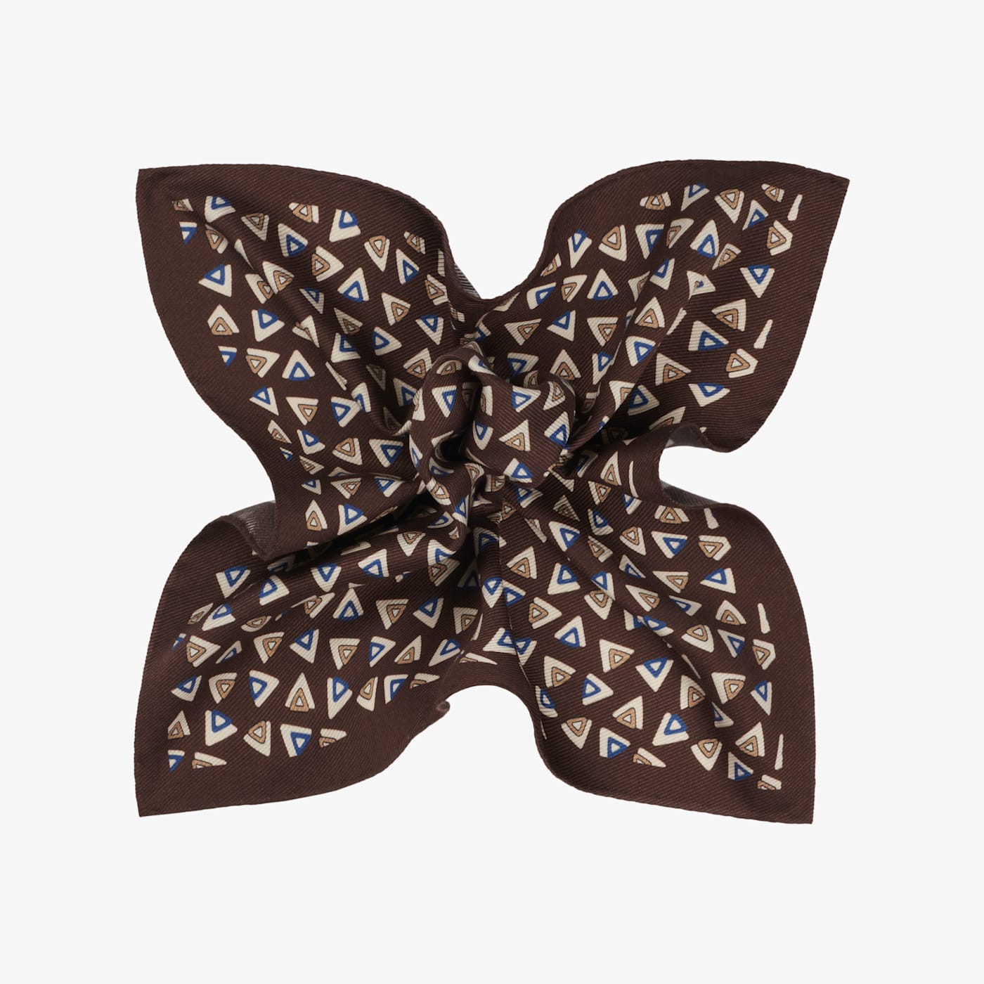 Suitsupply Brown Graphic Pocket Square