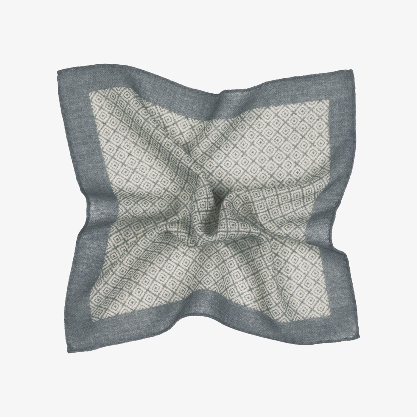 Suitsupply Light Grey Graphic Pocket Square In Gray