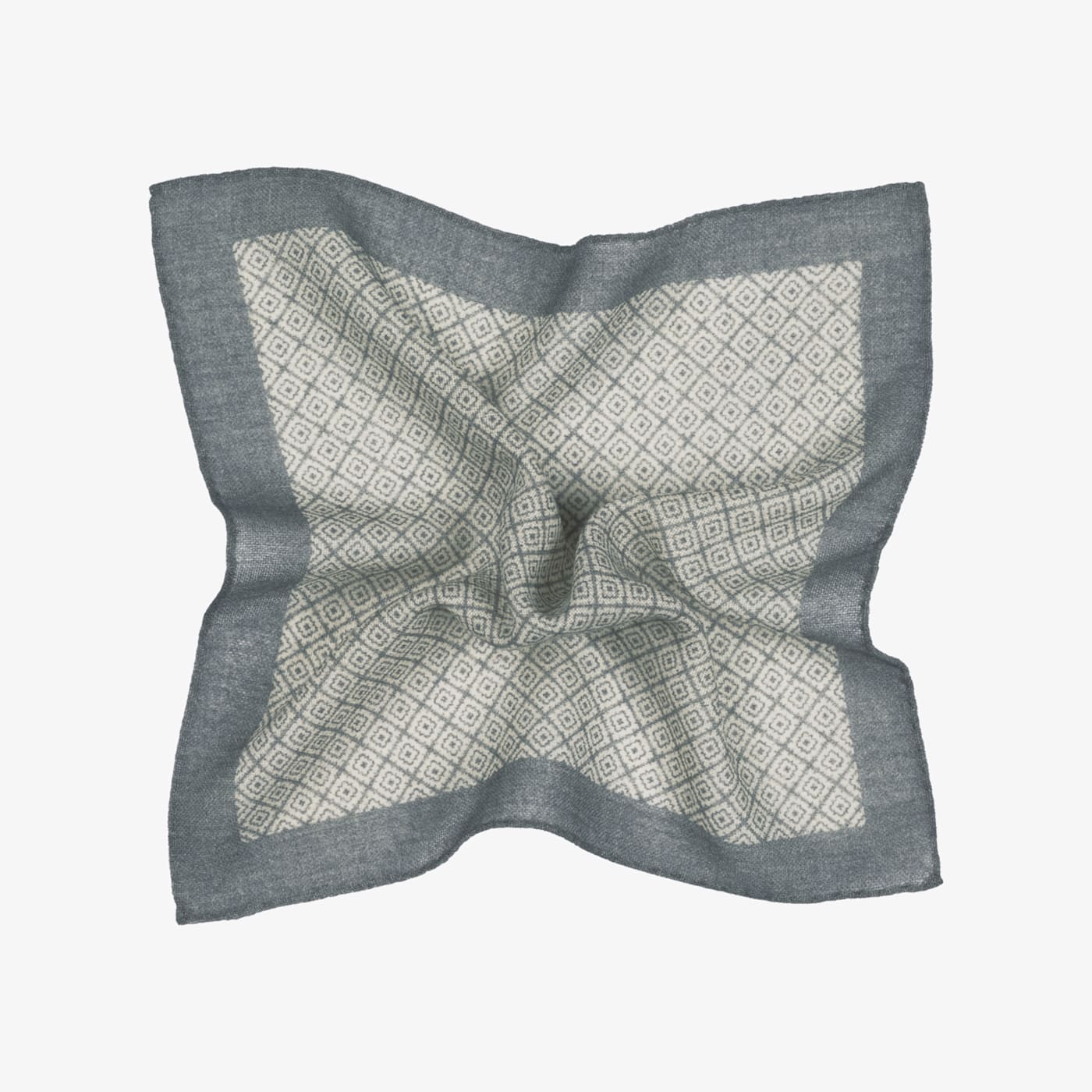 Suitsupply Light Grey Graphic Pocket Square