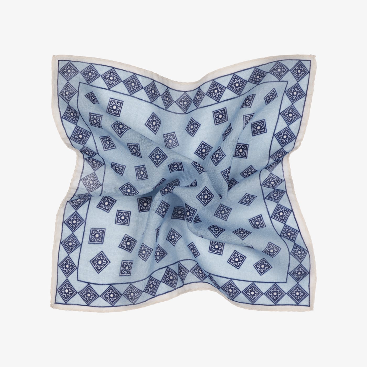 Suitsupply Light Blue Graphic Pocket Square