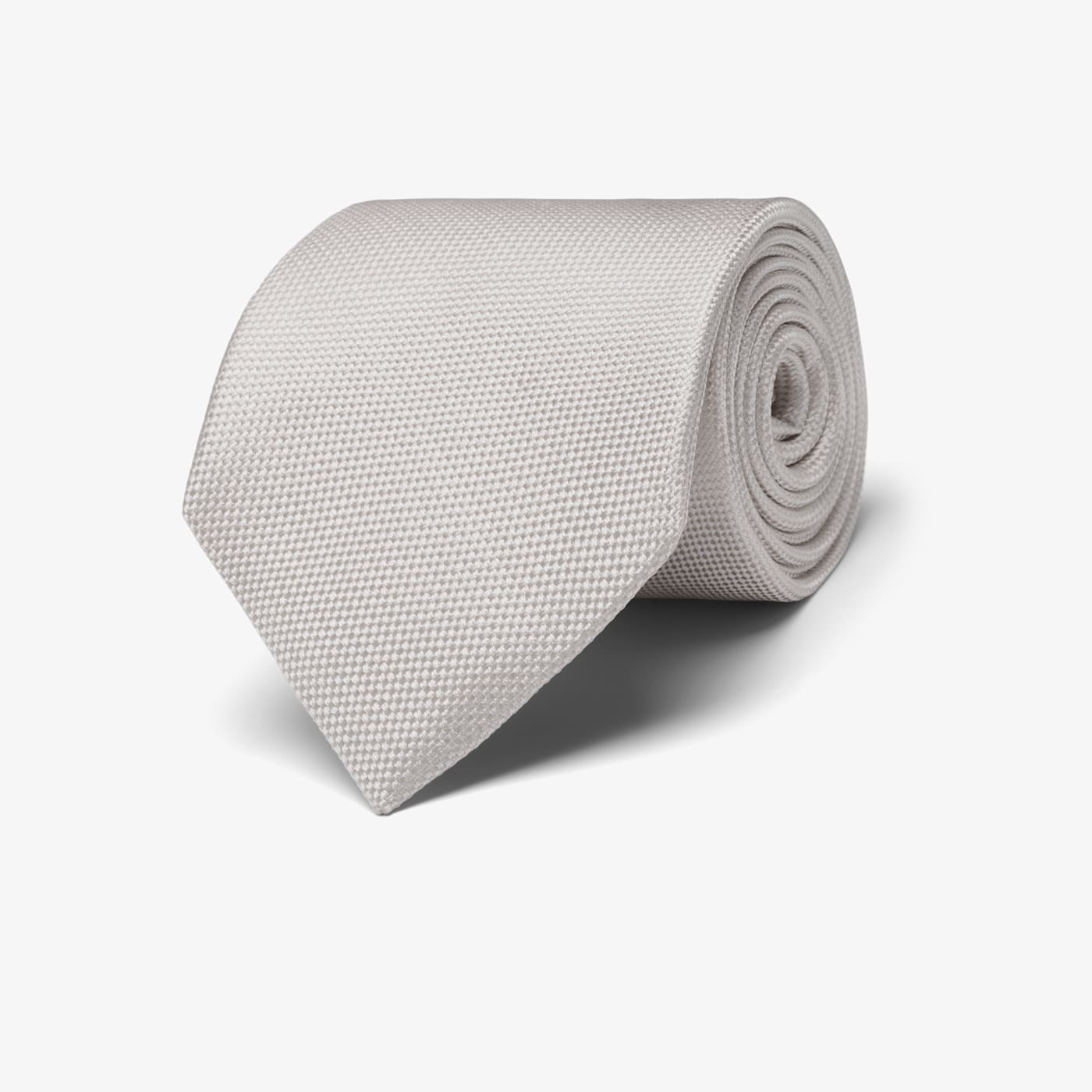 Suitsupply Light Brown Tie In White