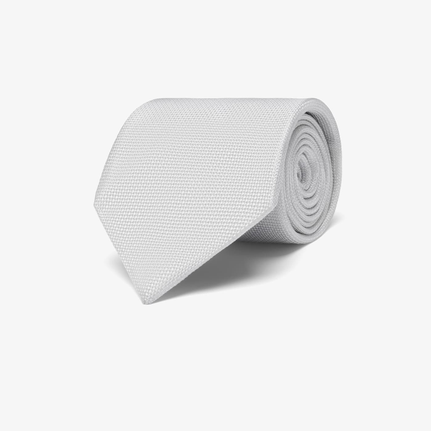Suitsupply Light Grey Tie In White