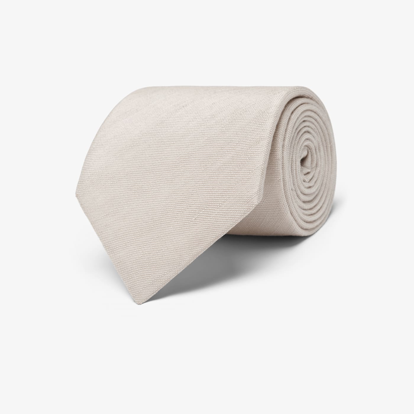 Suitsupply Light Brown Tie In White