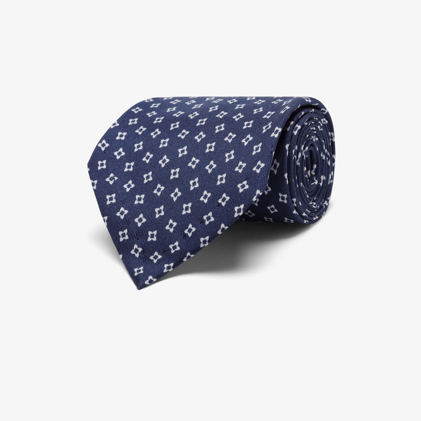 Suitsupply Navy Flower Tie In Blue