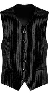 SUITSUPPLY  Black Striped Waistcoat