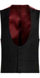 SUITSUPPLY  Black Tuxedo Waistcoat