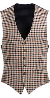 SUITSUPPLY  Brown Houndstooth Waistcoat