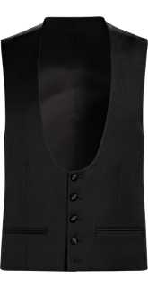 SUITSUPPLY  Black Tuxedo Waistcoat