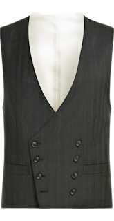 SUITSUPPLY  Dark Green Herringbone Waistcoat