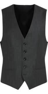 SUITSUPPLY  Dark Grey Bird's Eye Waistcoat