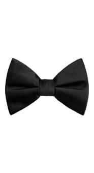 SUITSUPPLY  Black Pre-tied Bow Tie