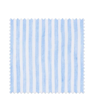 SUITSUPPLY  Blue Stripe Linen Cotton