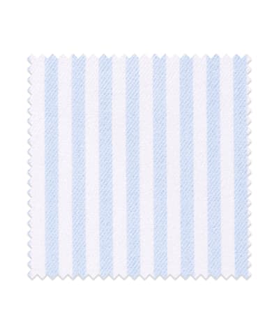 SUITSUPPLY  Light Blue Stripe Twill Pure Cotton Traveller