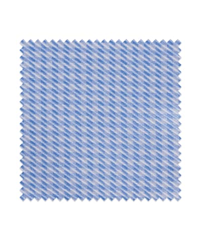 SUITSUPPLY  Light Blue Houndstooth Egyptian Cotton