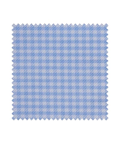 SUITSUPPLY  Light Blue Check Twill Egyptian Cotton