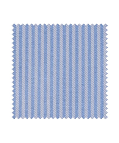 SUITSUPPLY  Light Blue Stripe Twill Egyptian Cotton