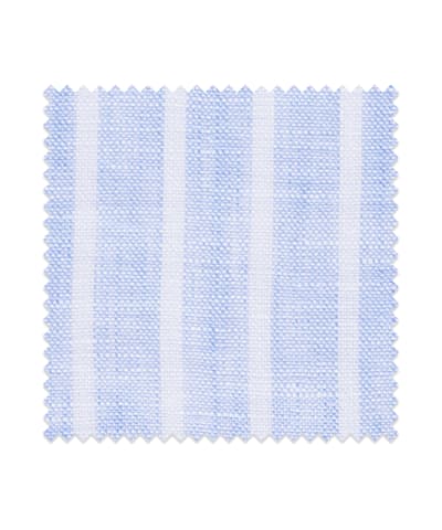 SUITSUPPLY  Light Blue Stripe Pure Linen
