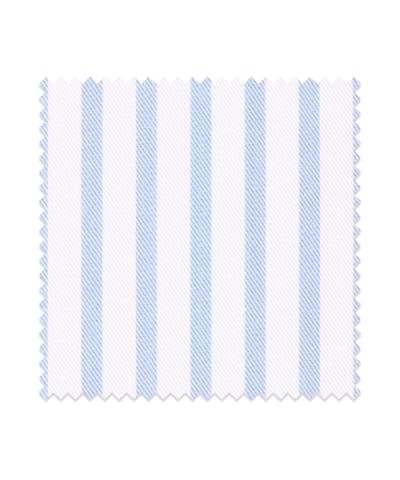 SUITSUPPLY  Light Blue Stripe Twill Egyptian Cotton