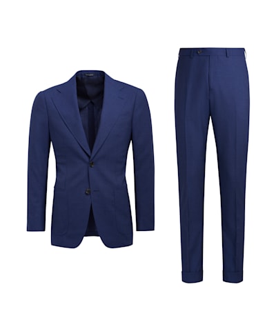 SUITSUPPLY  Mid Blue Pure S120's Tropical Wool