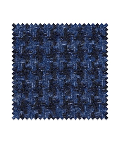 SUITSUPPLY  Mid Blue Houndstooth Wool Mohair Silk Cashmere