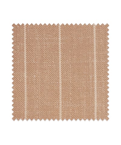 SUITSUPPLY  Mid Brown Chalk Stripe Wool Silk Linen