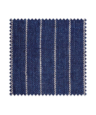 SUITSUPPLY  Mid Blue Stripe Pure Linen