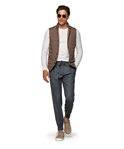 SUITSUPPLY  Taupe Down Vest