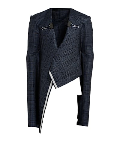 SUITSUPPLY  네이비 체크 테일러드 핏 Havana 블레이저