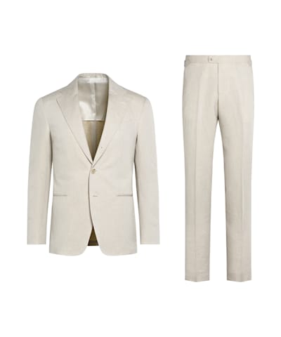 SUITSUPPLY  Sand Tailored Fit Three-Piece Havana Suit