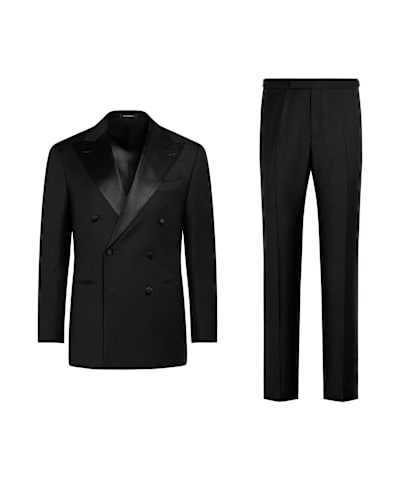SUITSUPPLY  Black Tailored Fit Havana Tuxedo