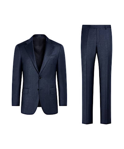SUITSUPPLY  미드 블루 테일러드 핏 Havana 수트