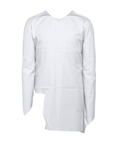 SUITSUPPLY  Light Grey Striped Widespread Collar Shirt