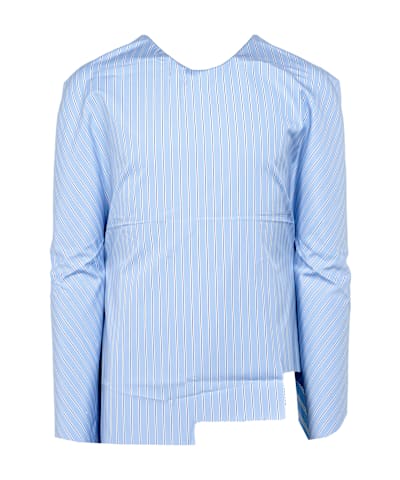 SUITSUPPLY  Blue Striped Point Collar Shirt