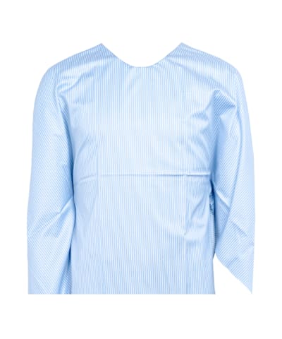 SUITSUPPLY  Mid Blue Striped Widespread Collar Shirt
