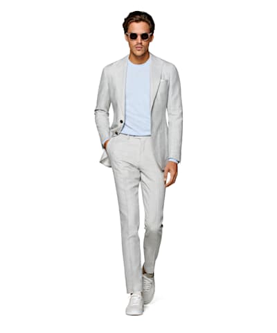 Light Grey Houndstooth Havana Suit in | SUITSUPPLY US